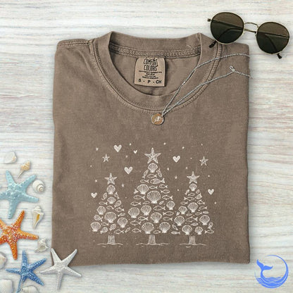 Seashell Christmas Trees Comfort Colors T-Shirt