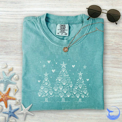 Seashell Christmas Trees Comfort Colors T-Shirt