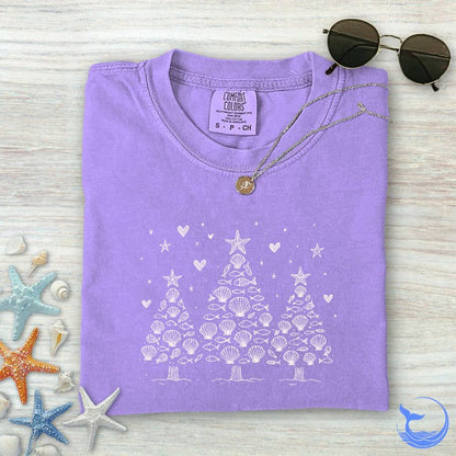 Seashell Christmas Trees Comfort Colors T-Shirt