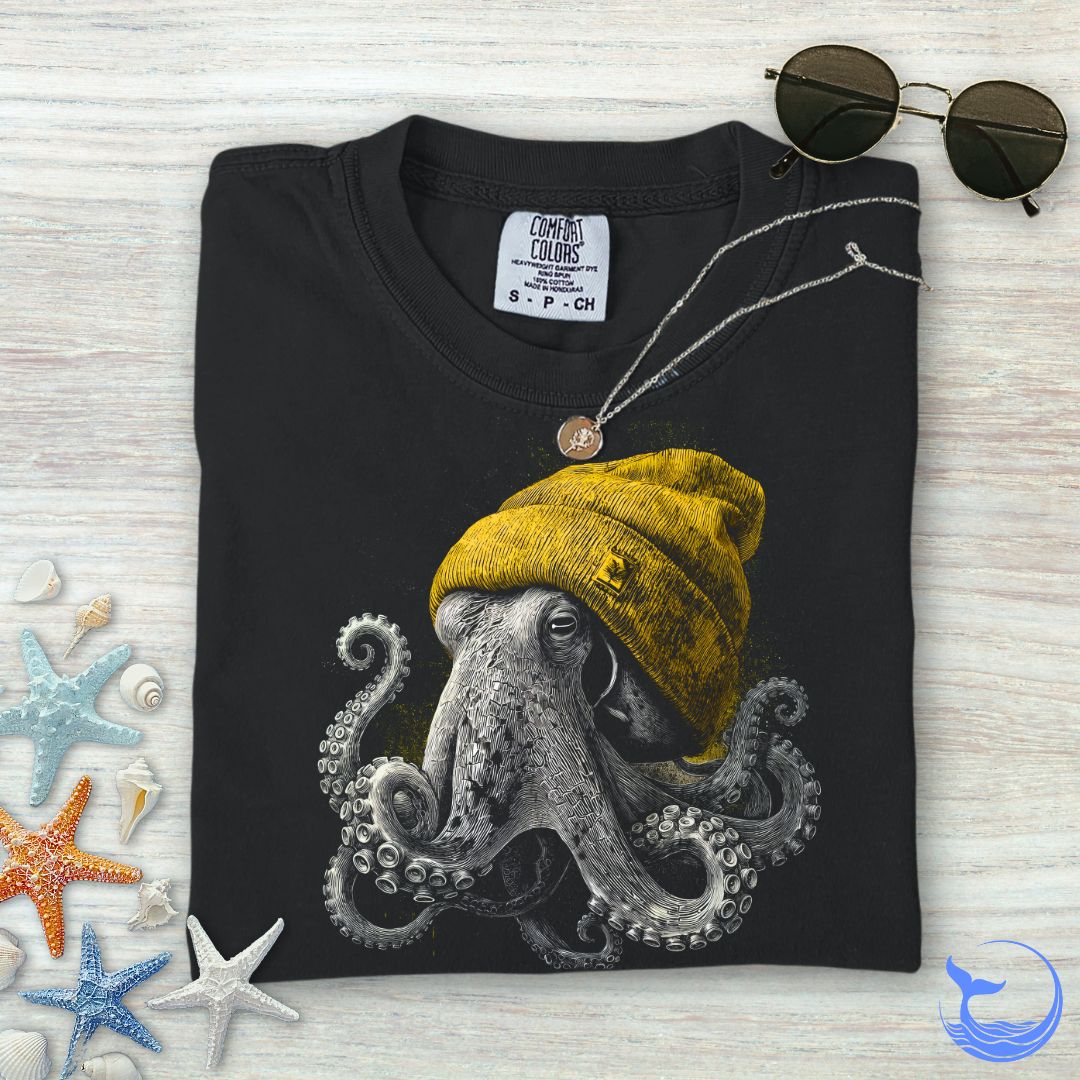 Winter Octopus Comfort Colors T-Shirt