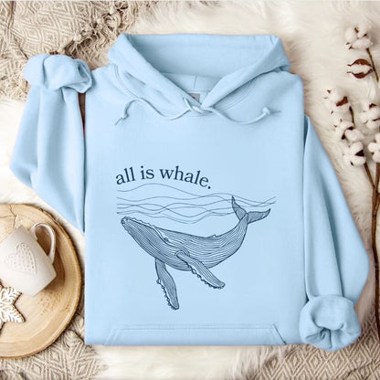 All Is Whale Hoodie Light Blue / S