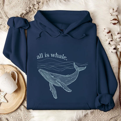 All Is Whale Hoodie Navy / S