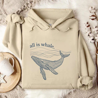 All Is Whale Hoodie Sand / S