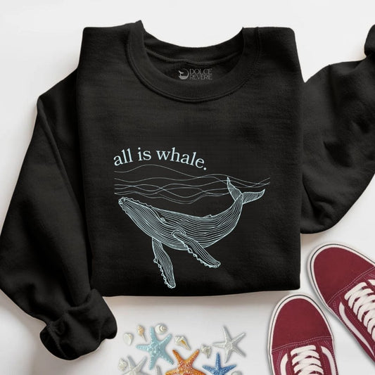 All Is Whale Sweatshirt S / Black