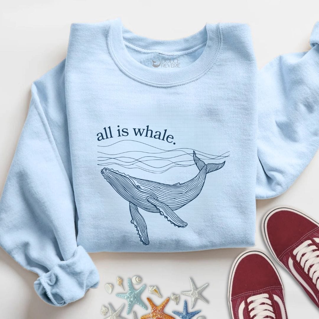All Is Whale Sweatshirt S / Light Blue