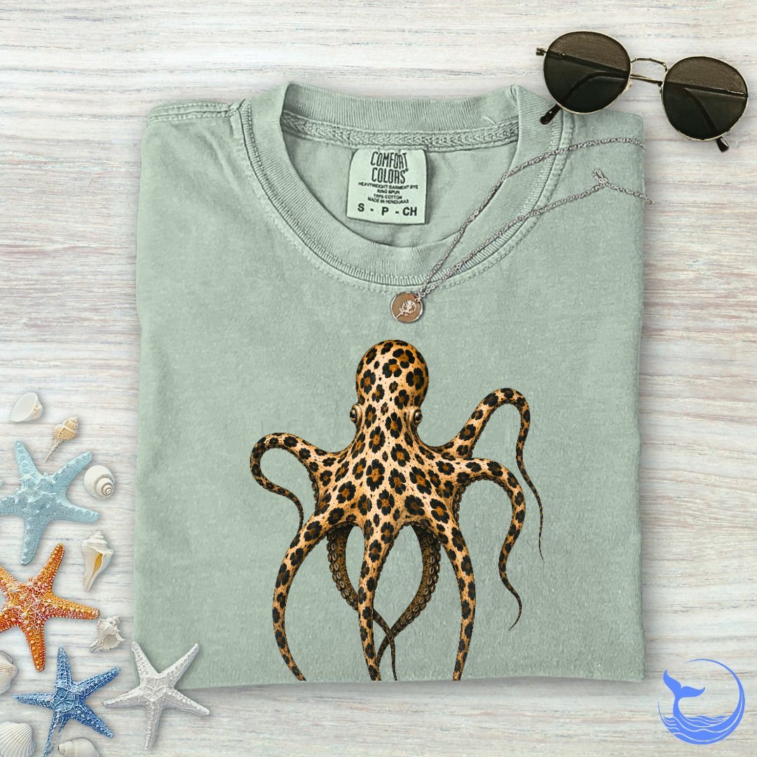 Cheetah Octopus Comfort Colors T-Shirt