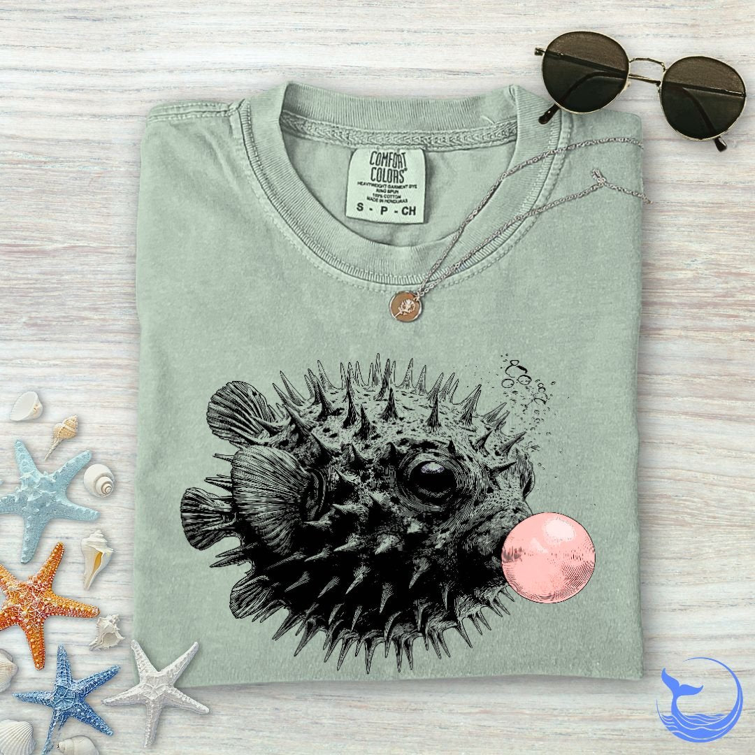 Bubblegum Pufferfish Comfort Colors T-Shirt