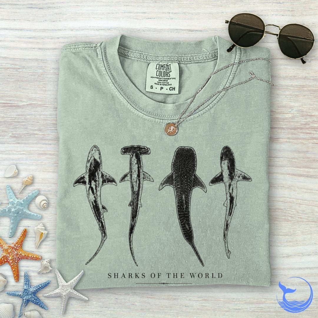 Sharks Of The World Comfort Colors T-Shirt