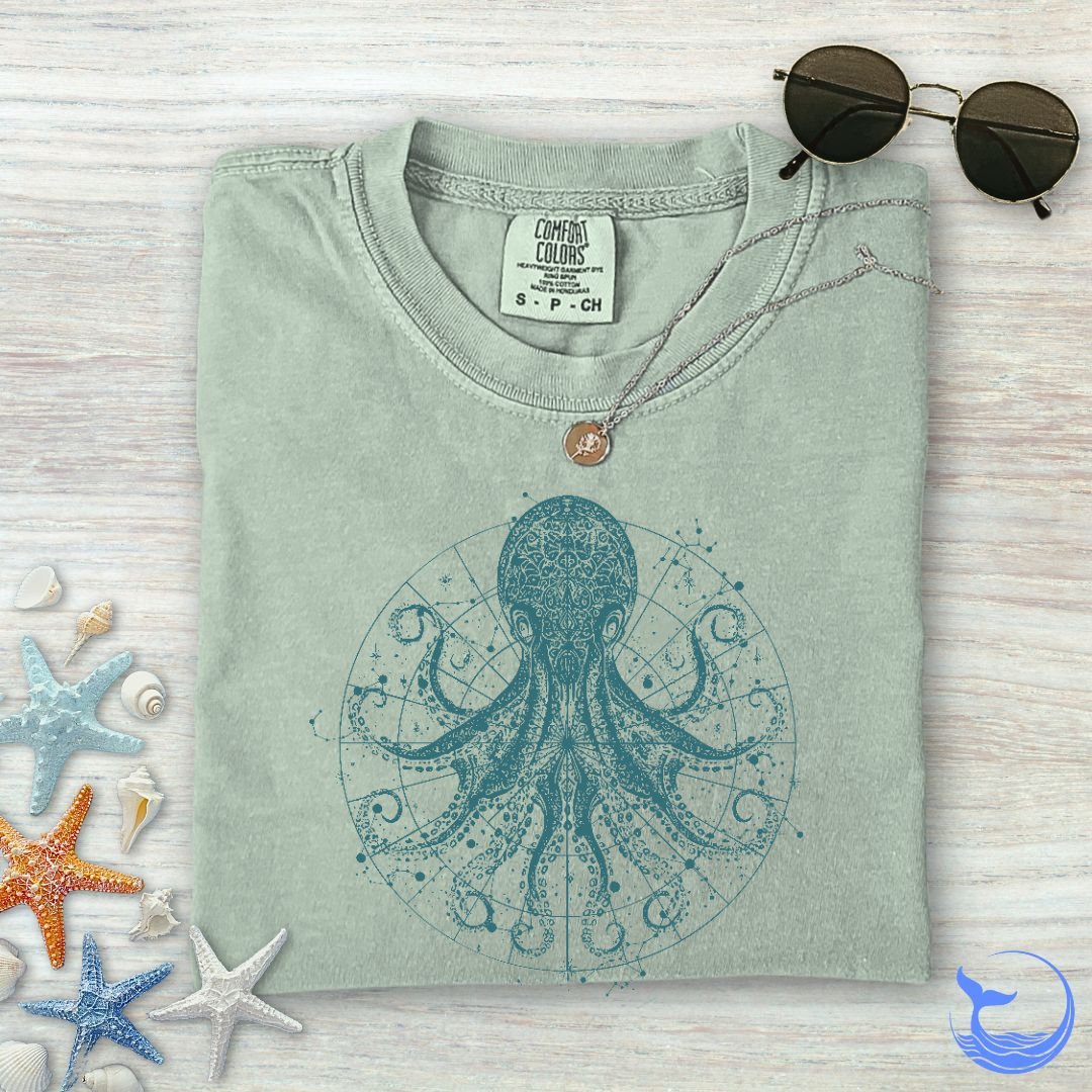 Celestial Octopus Comfort Colors T-Shirt