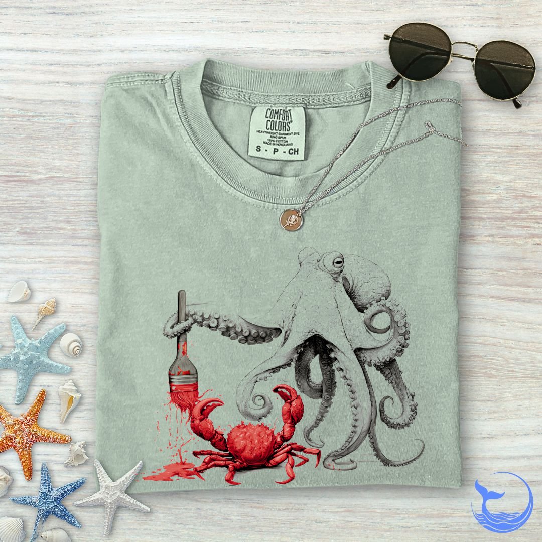 Off To Paint Stuff, Octopus Comfort Colors T-Shirt