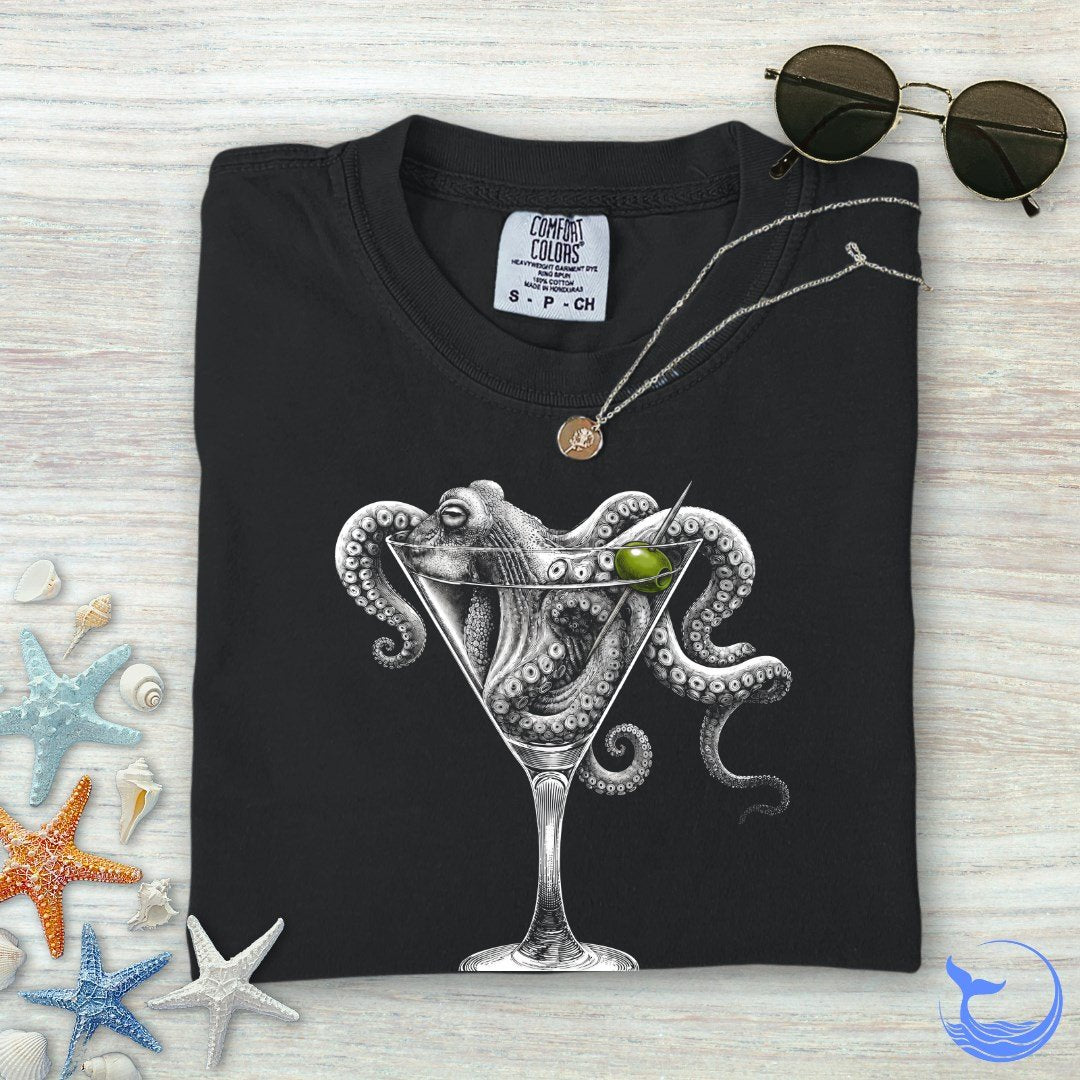 Octopus Martini Comfort Colors T-Shirt