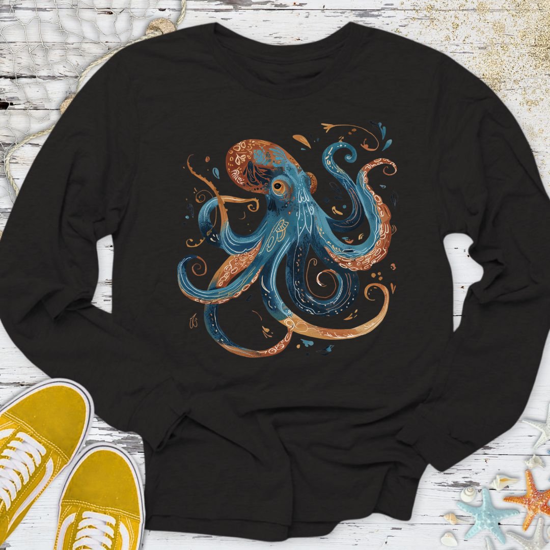 Boho Octopus Long Sleeve Tee