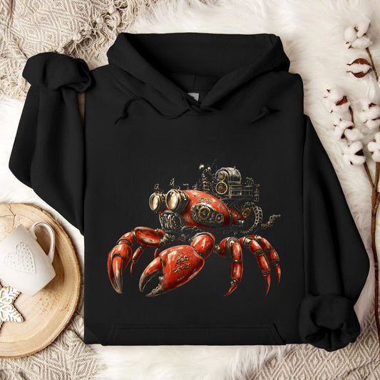 Steampunk Crab Hoodie in Black - Dolce Reverie