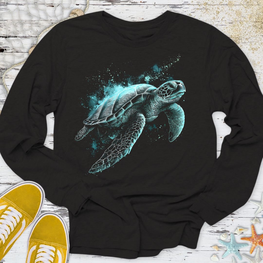 Bioluminescent Turtle Long Sleeve Tee