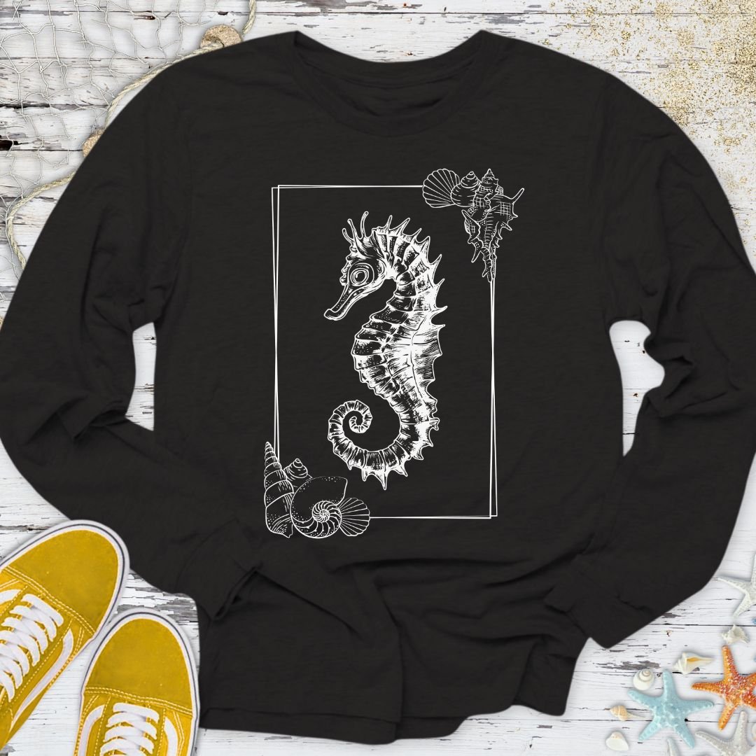 Vintage Seahorse Long Sleeve Tee