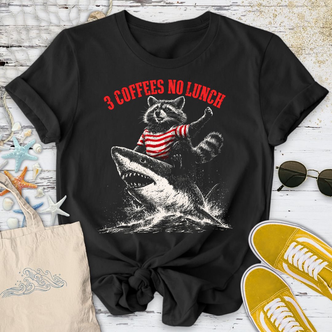 3 Coffees No Luch T-Shirt