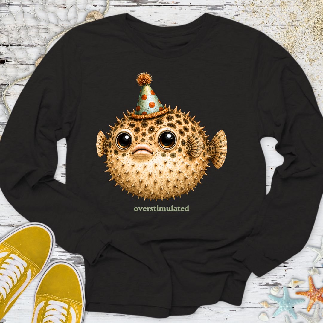 Overstimulated Pufferfish Long Sleeve Tee