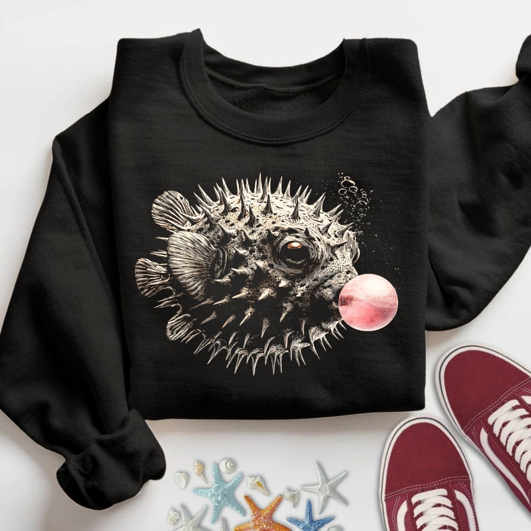 Bubblegum Pufferfish Sweatshirt