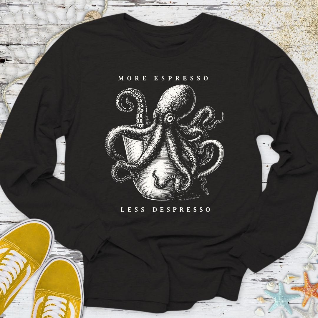 Espresso Octopus Long Sleeve Tee
