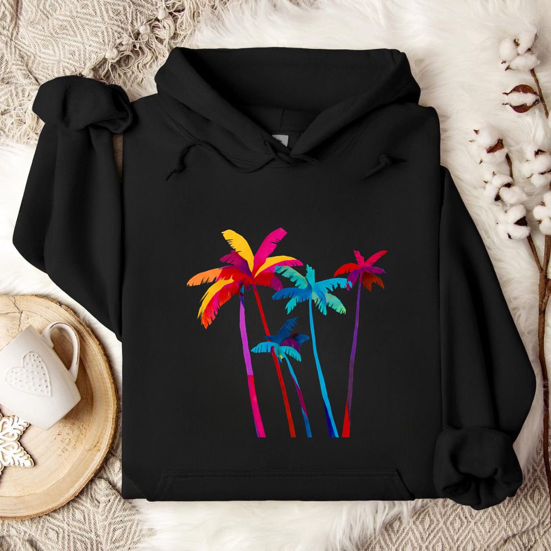 Artistic Palm Trees Hoodie