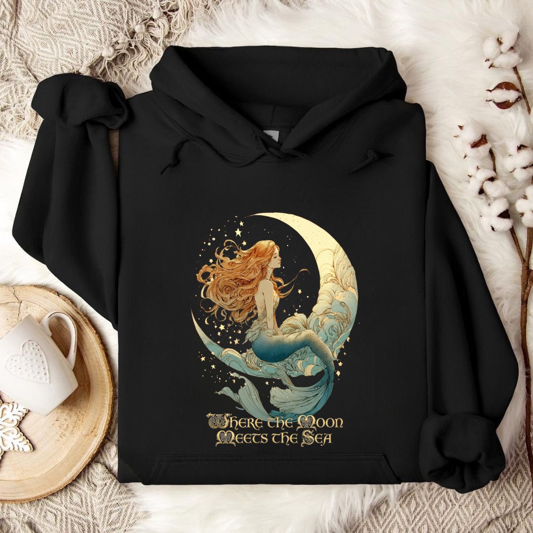 Moon Meets The Sea, Mermaid Hoodie