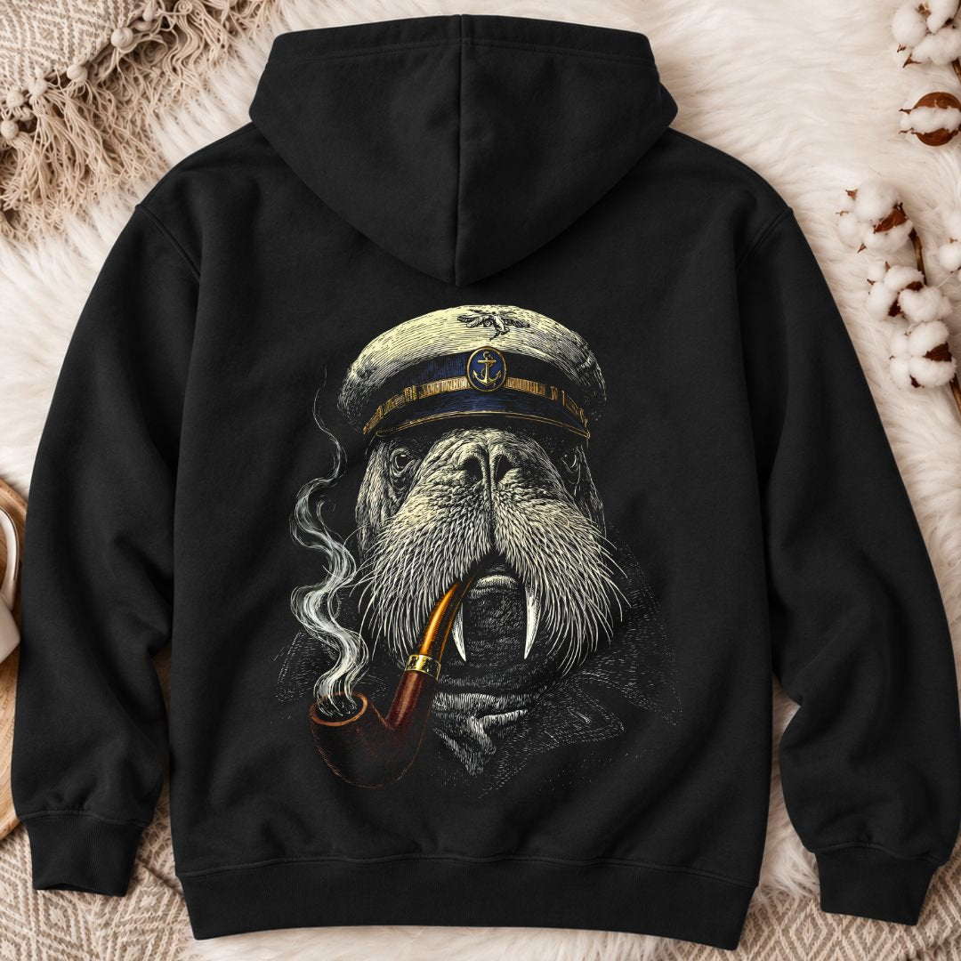 Captain Walrus Back Print Hoodie