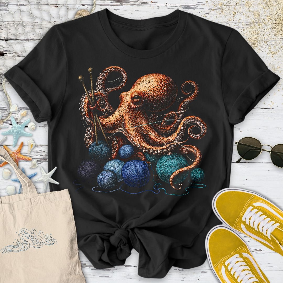 Knitting Octopus T-Shirt