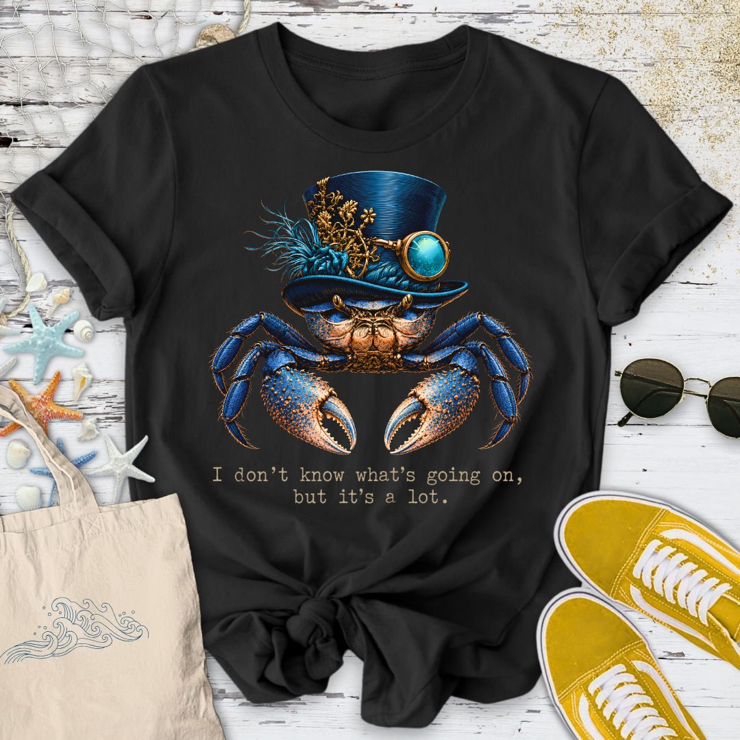 It's A Lot, Crab T-Shirt in Black - Dolce Reverie