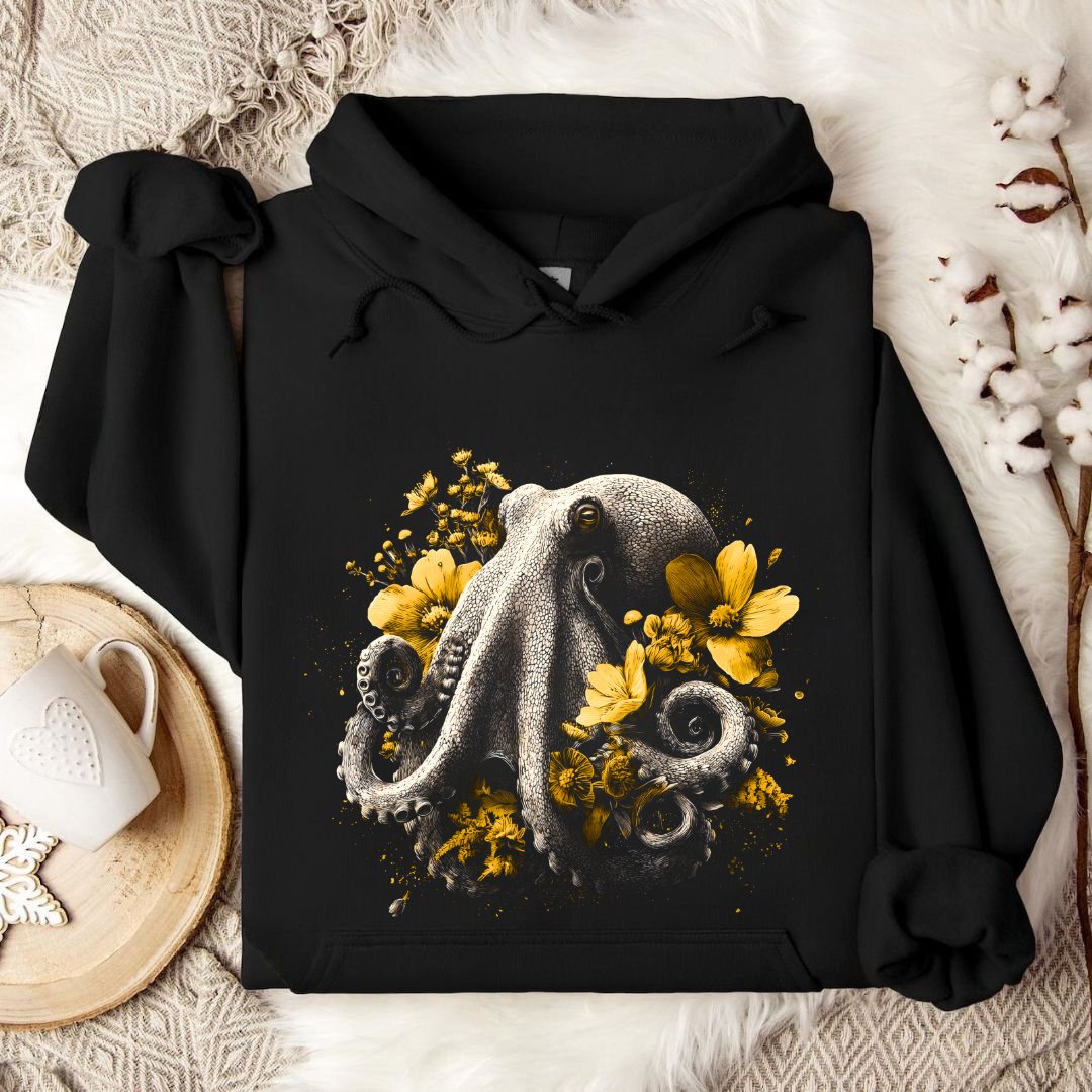 Floral Octopus Hoodie