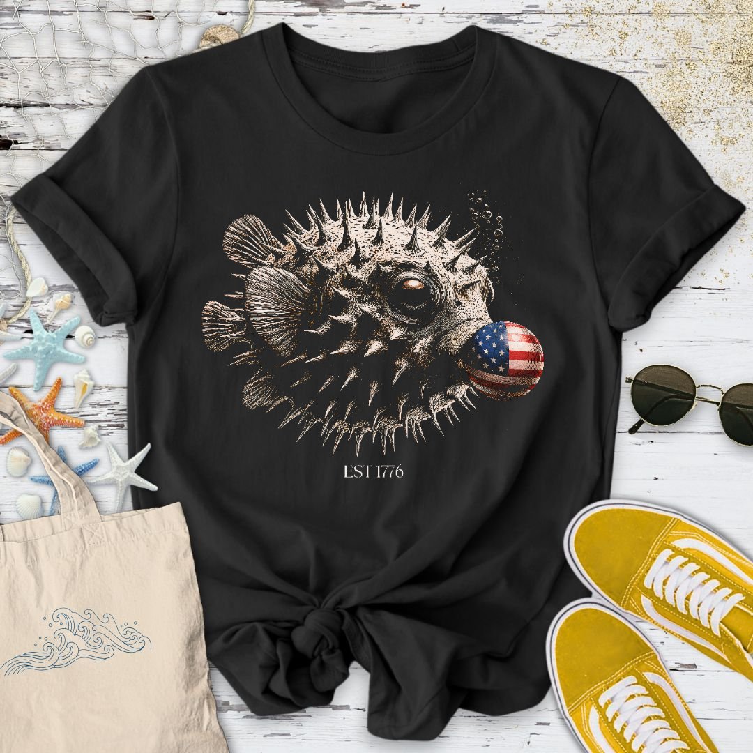 USA Bubblegum Pufferfish T-Shirt