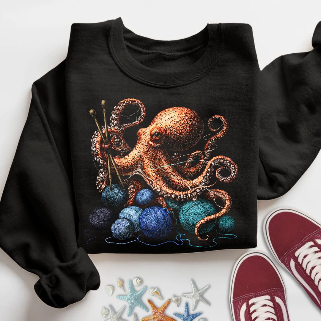Knitting Octopus Sweatshirt
