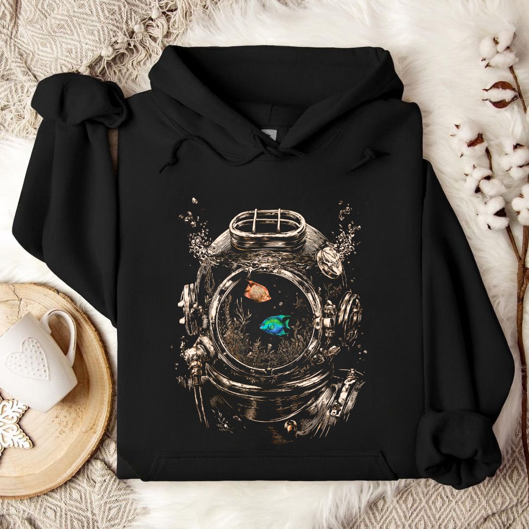 Vintage Diving Helmet Hoodie