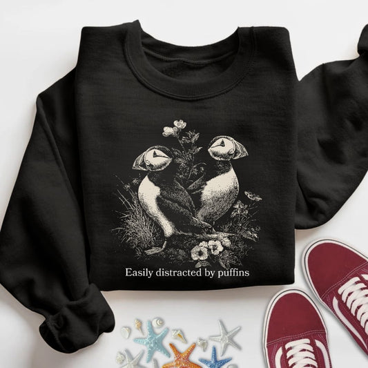 Distracted By Puffins Sweatshirt