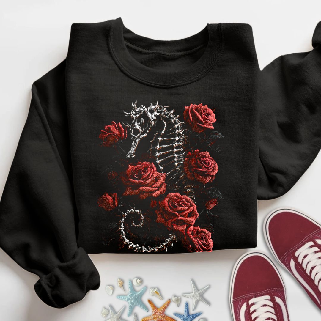 Bed Of Roses Seahorse Sweatshirt