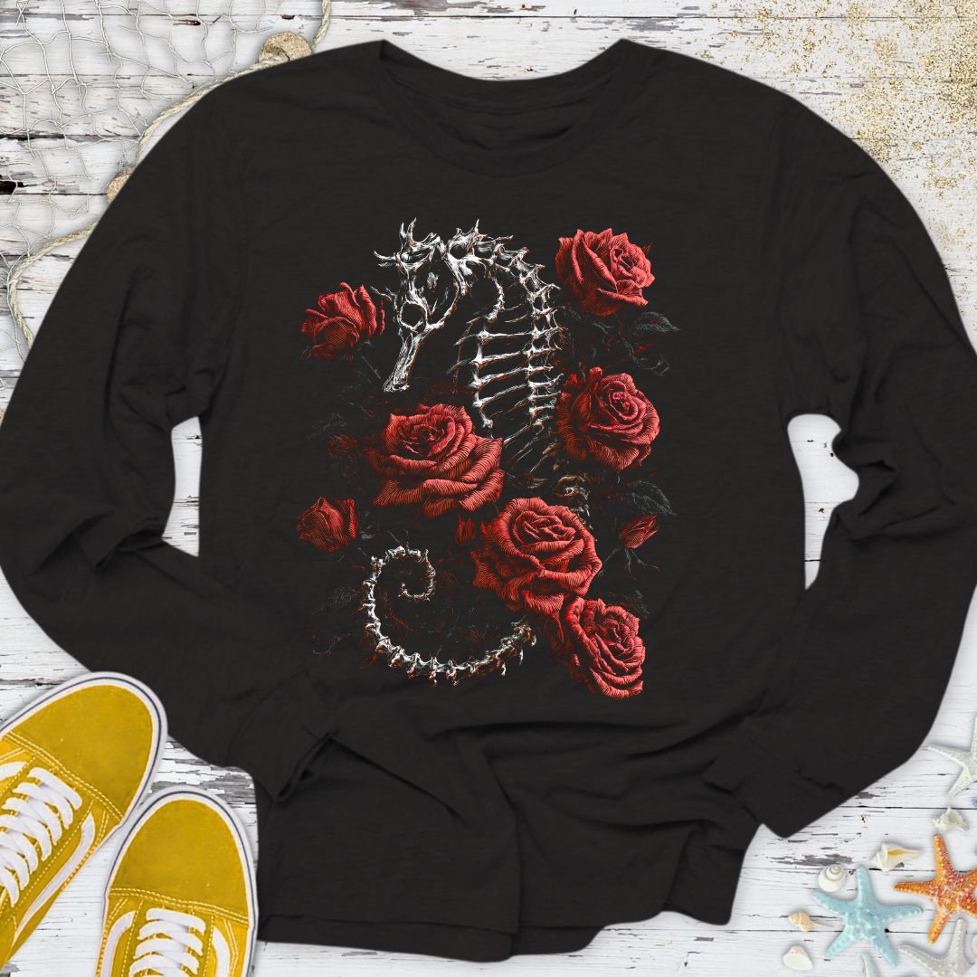 Bed Of Roses Seahorse Long Sleeve Tee