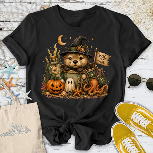 Boo From The Sea, Halloween Otter T-Shirt