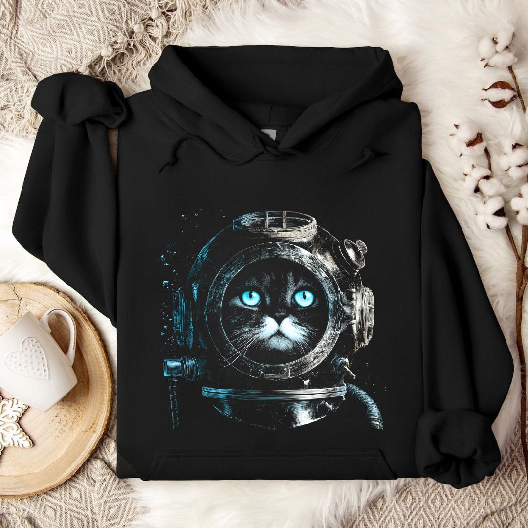 Deep Diver Cat Hoodie