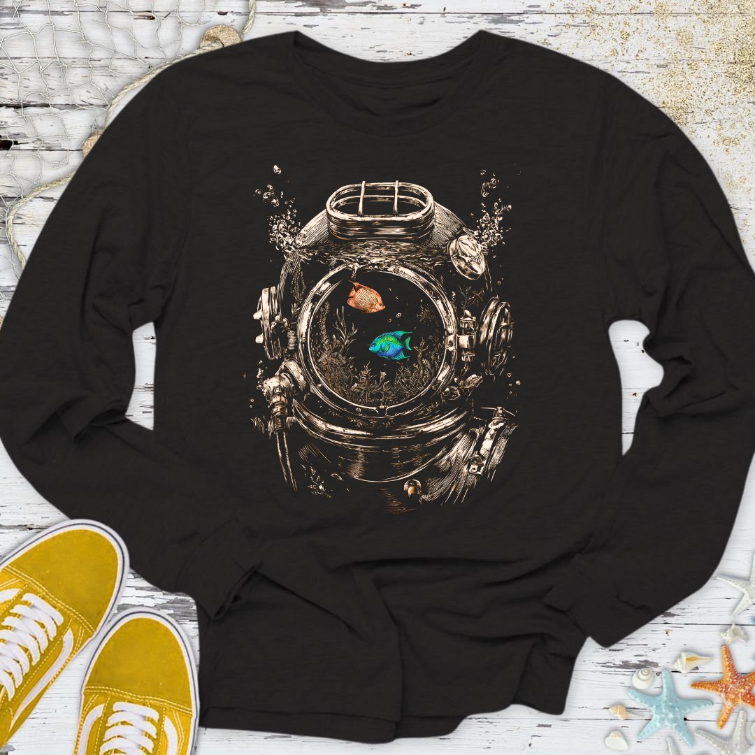 Vintage Diving Helmet Long Sleeve Tee