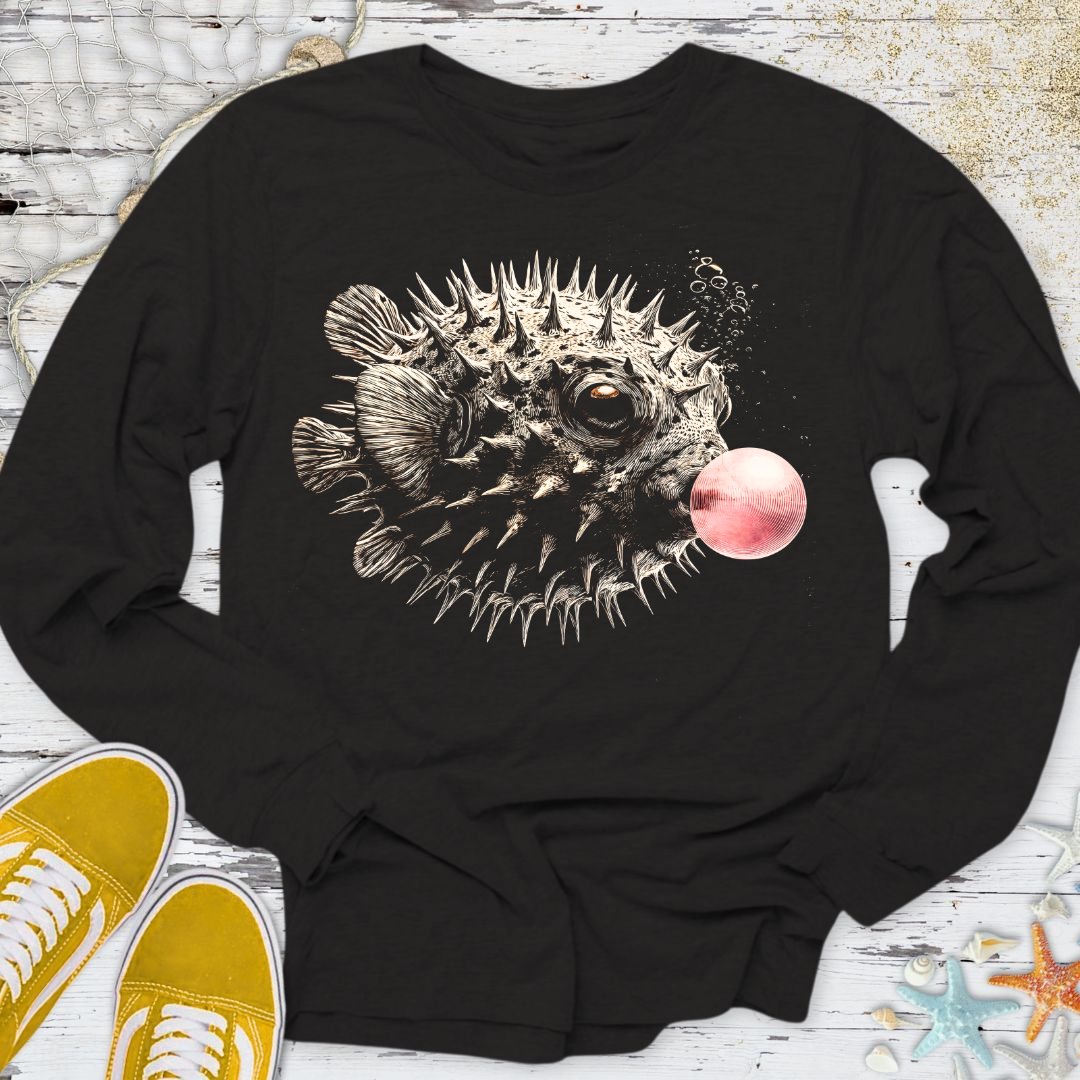 Bubblegum Pufferfish Long Sleeve Tee