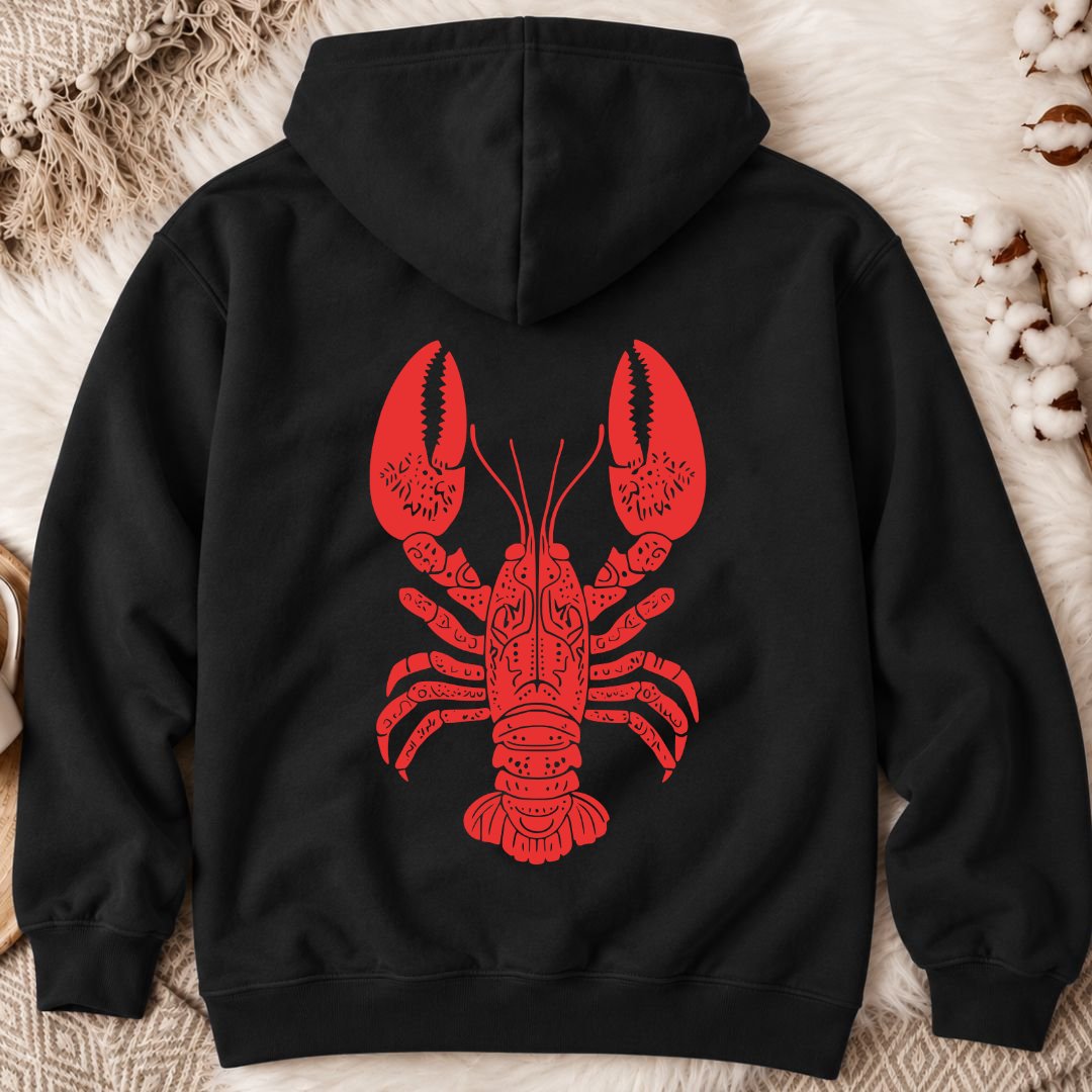 Tribal Lobster Back Print Hoodie