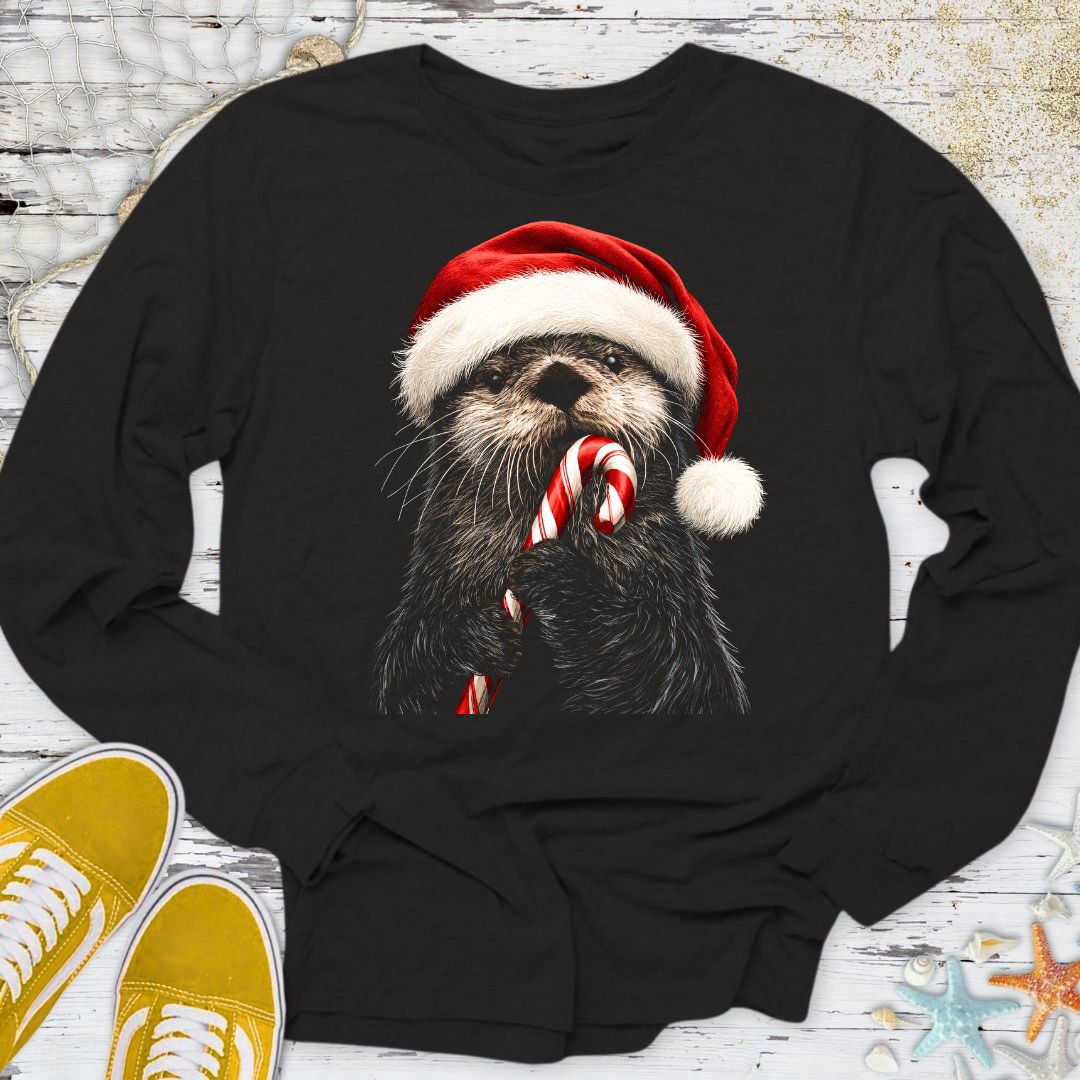 Santa Otter Long Sleeve Tee