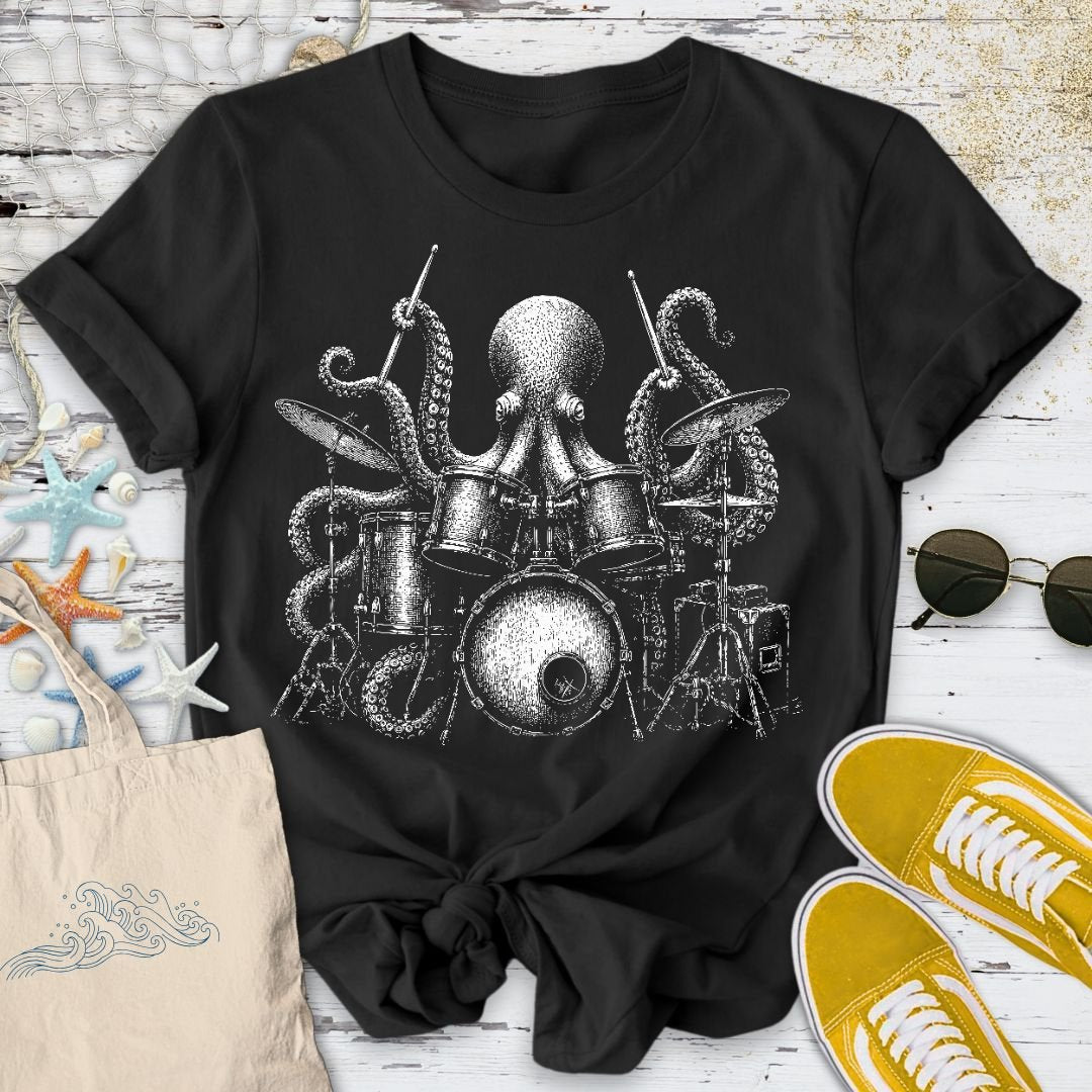 Octopus Rock Drummer T-Shirt