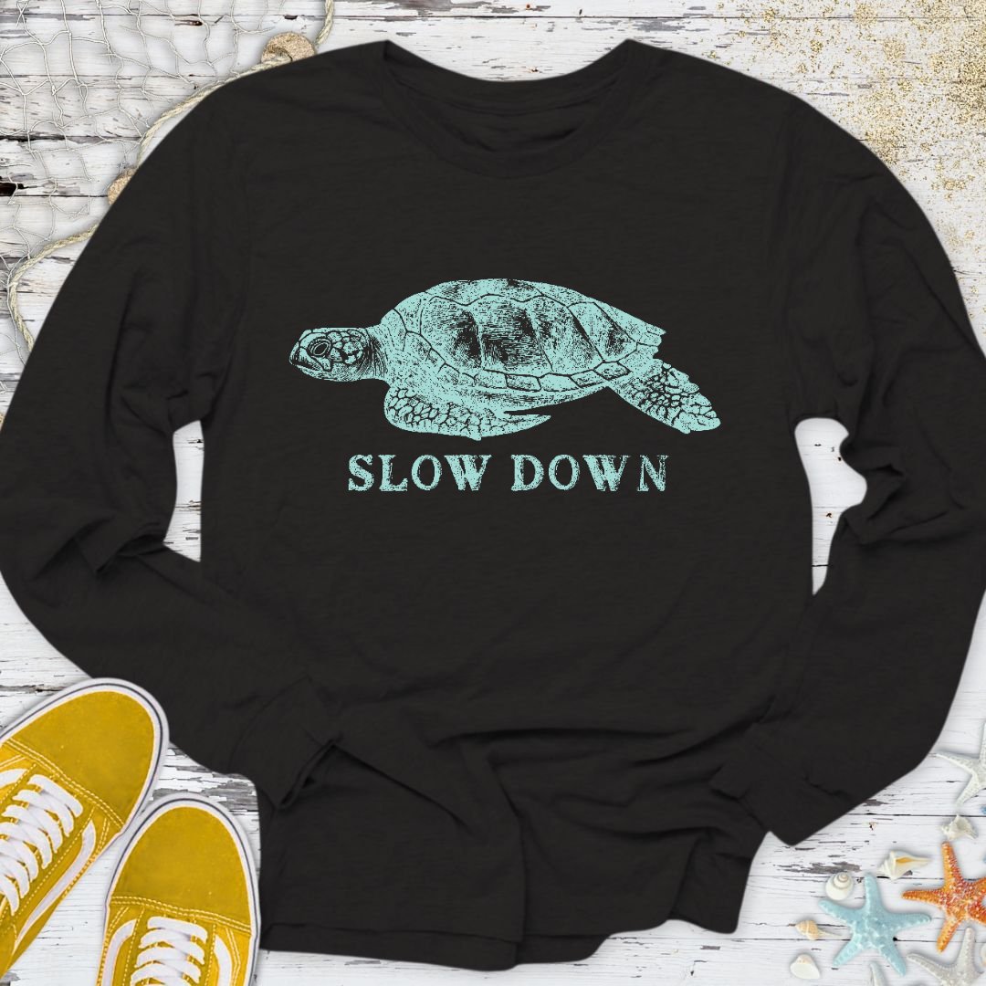 Slow Down Turtle Long Sleeve Tee