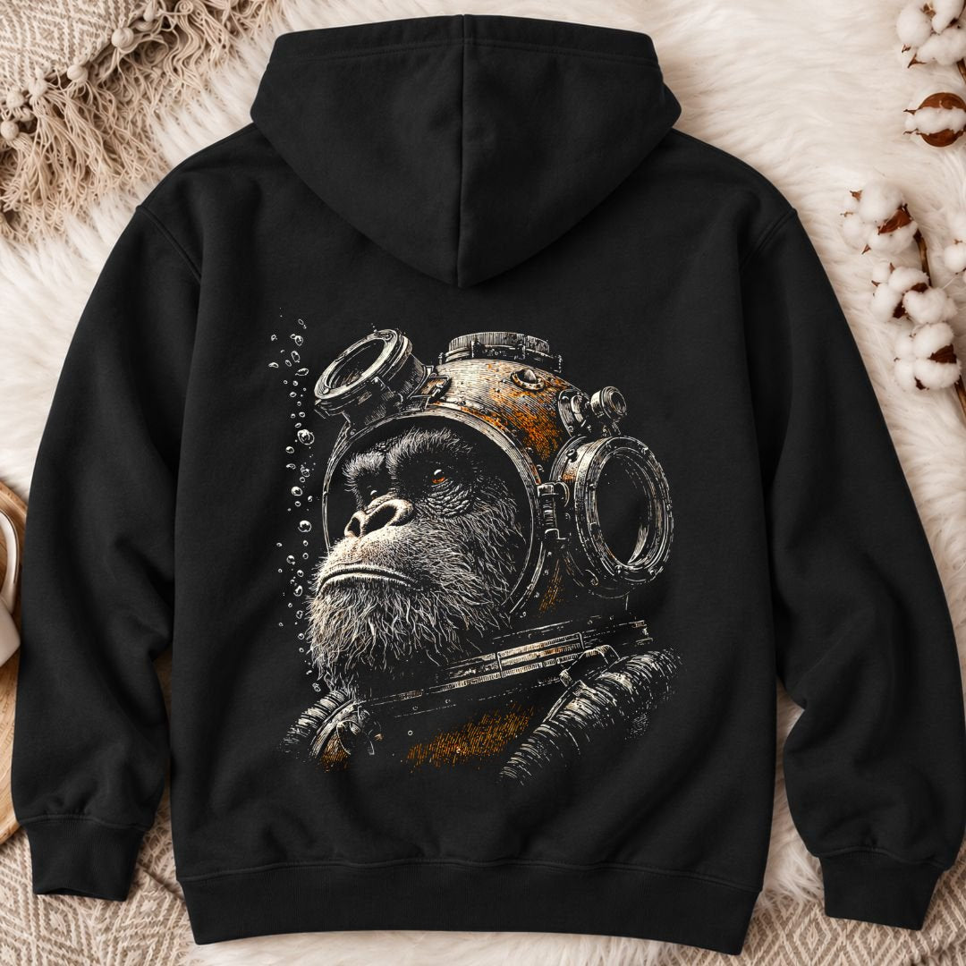 The Deep Sea Gorilla Back Print Hoodie