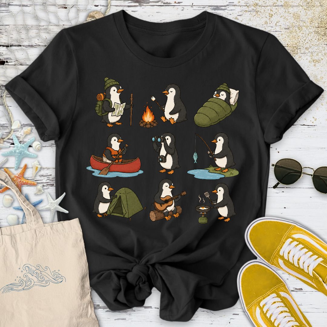 Camping Penguin T-Shirt