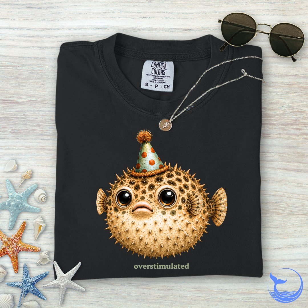 Overstimulated Pufferfish Comfort Colors T-Shirt