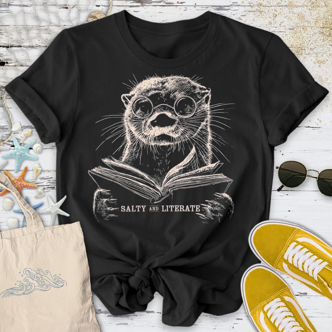 Salty and Literate Otter T-Shirt