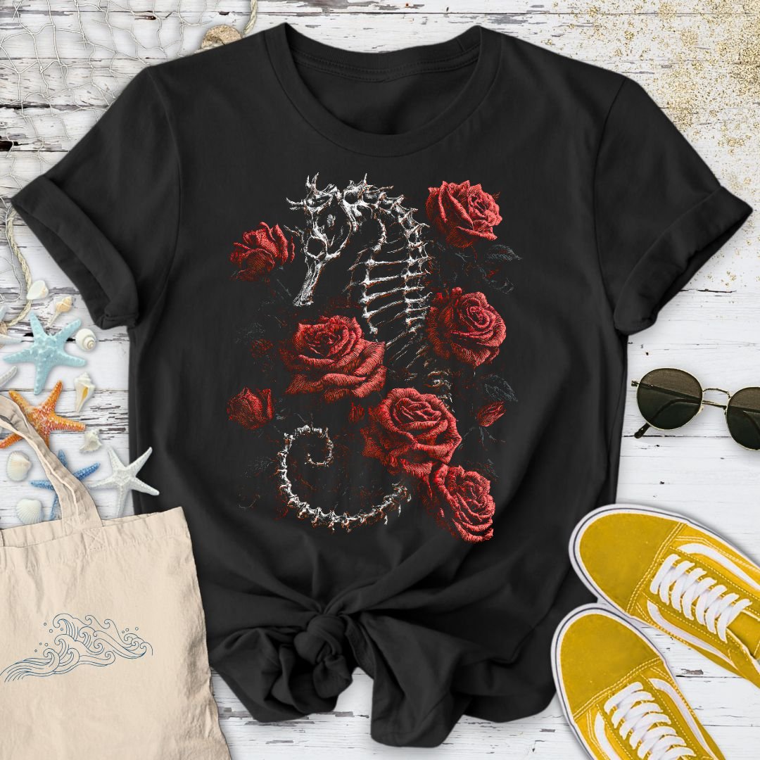 Bed Of Roses Seahorse T-Shirt