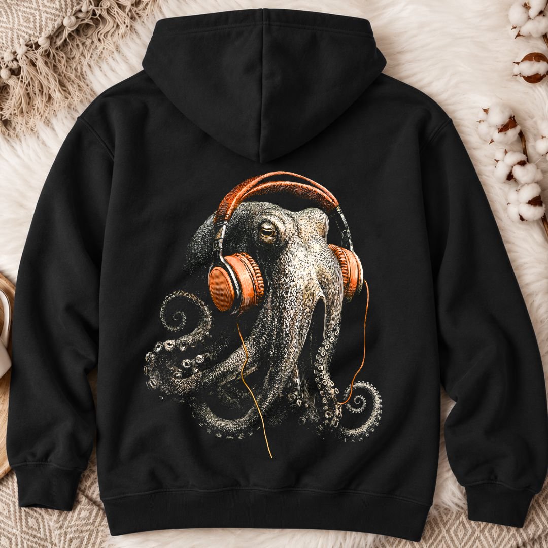 Groovy Octopus Back Print Hoodie