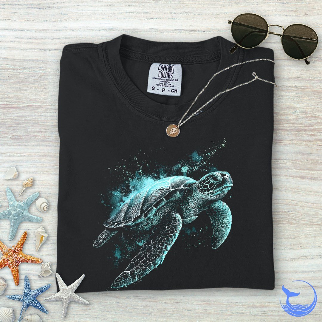 Bioluminescent Turtle Comfort Colors T-Shirt